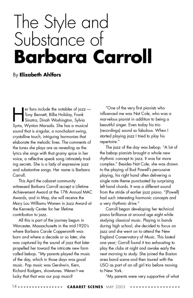 barbara-carroll-page-1c-cabaret-scenes-magazine